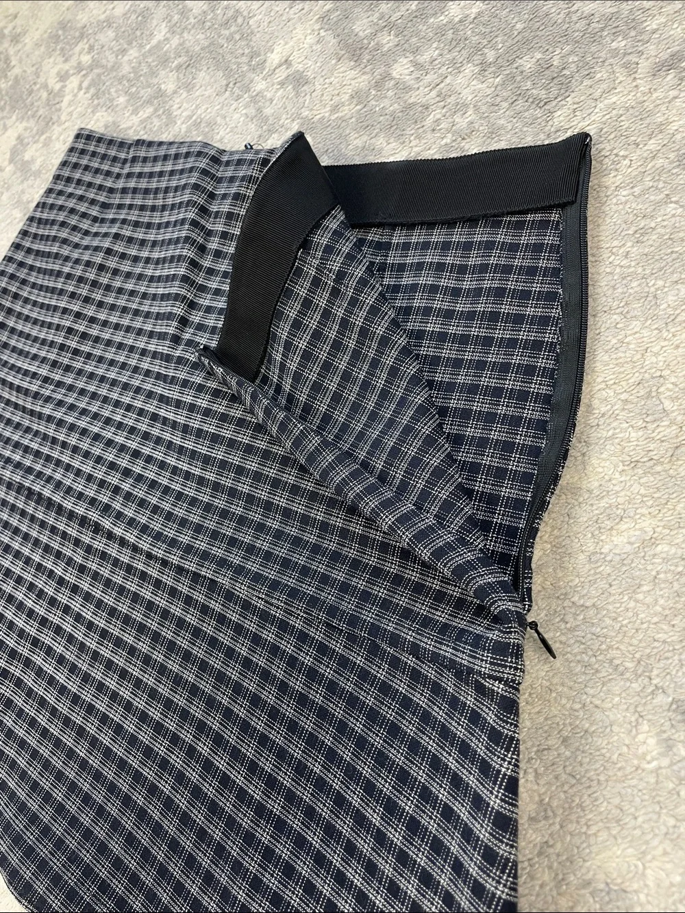 NWT Sonia Rykiel Check Plaid Mini Skirt with Flared Drop Waist Sz 44